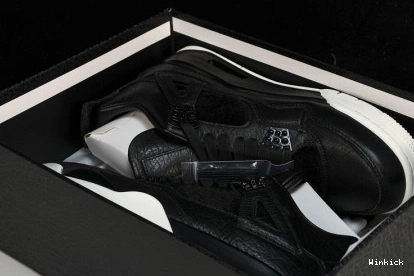 Black 819139-010 Jordan Hair 4 Pony Retro 1128